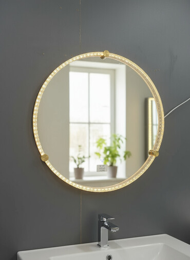 кровать с подсветкой: Круглое настенное зеркало с декоративной LED-подсветкой по периметру