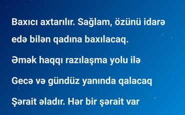 yasamal iş elanları: Xəstə baxıcısı tələb olunur, Dəyişən qrafik, 6 ildən artıq təcrübə, Aylıq ödəniş