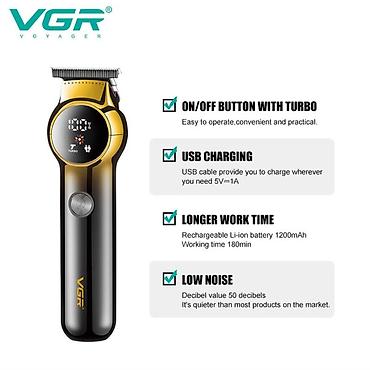 Бытовая техника: Trimmer VGR 989 - 2 Sürətli - 7000RPM / 1200MAH -180 Dəqiqə / — 8