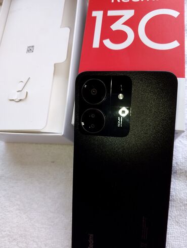 телефон fly iq245 plus: Xiaomi Redmi 13C, 128 ГБ, цвет - Черный, 
 Сенсорный, Отпечаток пальца, Две SIM карты