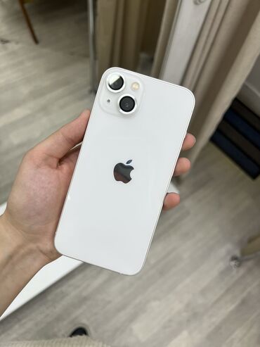 apple 5 white: IPhone 13, Б/у, 128 ГБ, Белый, Защитное стекло, Коробка, 79 %