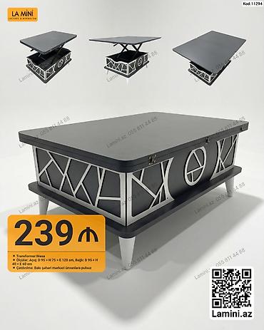 Masalar: Transformer Masa – LA MINI - Funksional dizayn: Qaldırılıb genişlənən — 1