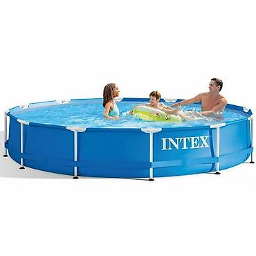 Бассейны: 366/76см. Intex 28210 Каркасный бассейн Metal Frame, 6503л Сборный — 5