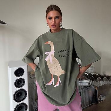 Футболка, Оверсайз, Хлопок, Новый, L, XL, 2XL