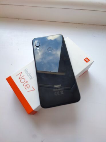 айфон xr цена в бишкеке 128 гб бу: Redmi, Redmi Note 7, Колдонулган, 64 ГБ, түсү - Кара, 2 SIM