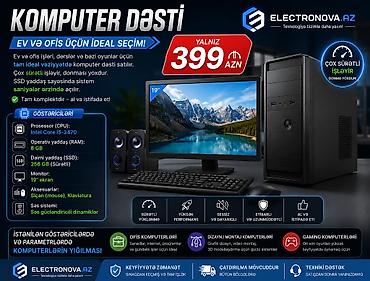 💻 **KOMPUTER DƏSTİ – CƏMİ 399 AZN!** Ev, ofis, onlayn dərslər və