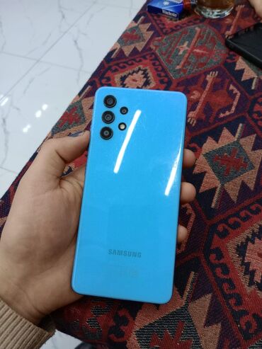 samsug telefon: Samsung Galaxy A32, 64 GB, rəng - Mavi, Barmaq izi, Face ID