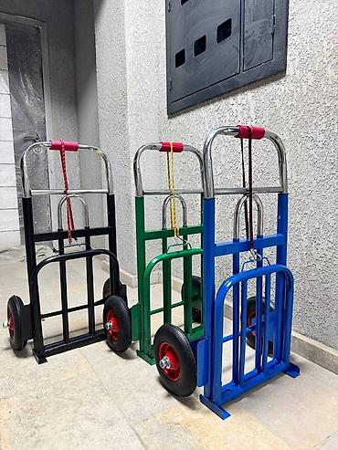 Садово-строительные тачки и тележки: Садово-строительная тачка и тележка, Стальная, Двухколесная, Новый, В розницу — 3