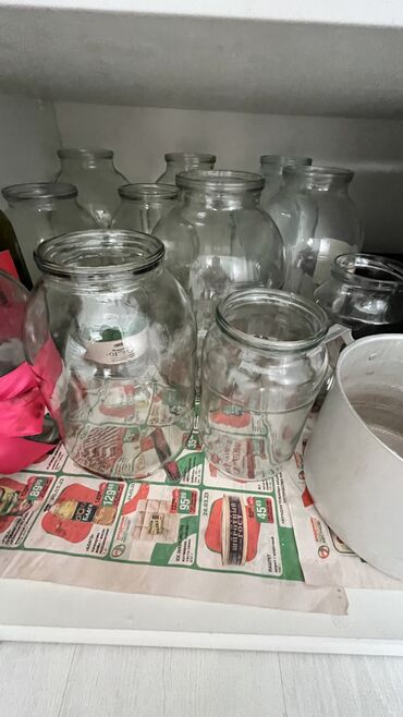 сушилка для кухни: Продам стеклянные банки, 2-3-х литровые, 1-литровые