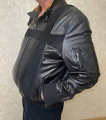 коженная: Продаю кожаную куртку с натуральным мехом. Размер 52. (5xl) — 2