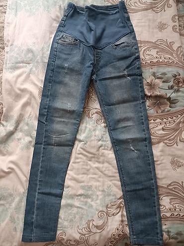 hamile salvari: Təzədir geyinilməyib.Hamilə qadınlar üçün jeans şalvar - Model: yüksək — 1
