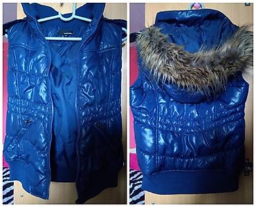north face kacket: Snizeno 900! Tally Weijl plavi prsluk sa kapuljacom. Velicina S — 1