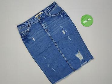 niebieski jeansy: Zara, Spódnica damska, rozmiar M — 2