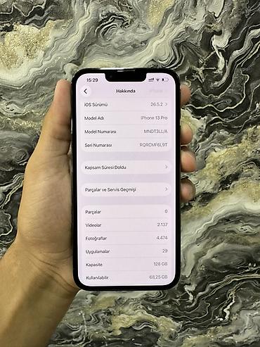 Apple iPhone: IPhone 13 Pro, 128 GB, Alpine Green, Simsiz şarj, Face ID, Sənədlərlə — 8