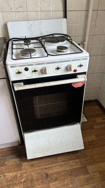 газовая плита купить бу: Midea, Комбинированная, Механическое, Напольная, Полная оплата