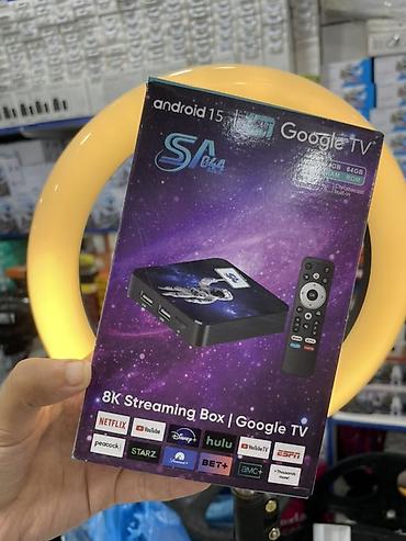en ucuz android tv box: Android TV Box – 8K FULL HD, Google TV, 5G Wi‑Fi Xüsusiyyətlər: - 8K — 2