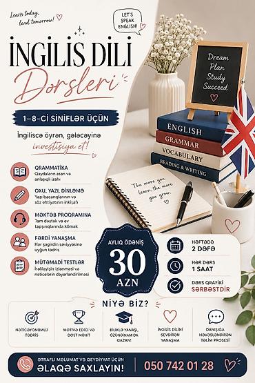 çin dili kursları: Xarici dil kursu, İngilis dili, Uşaqlar üçün — 1