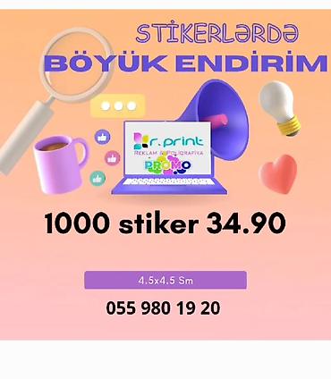 Reklam, çap: Hər növ rekam, poliqrafiya, promo işləri üçün müraciət ede bilersiniz — 5