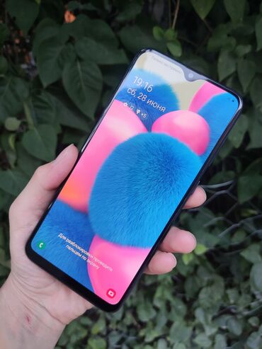 кабель от айфона: Samsung Galaxy A30s, Б/у, 32 ГБ, цвет - Синий, 1 SIM, 2 SIM
