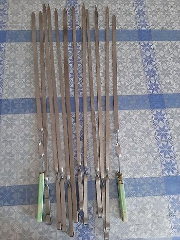 Manqal üçün dəmir şişlər dəsti - Material: paslanmayan metal/dəmir -