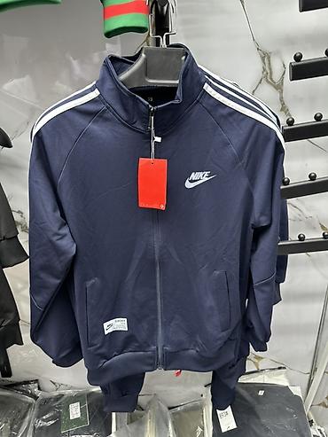 nike перчатки: Спортивные костюмы мужские, темно‑синего цвета, с молнией по всей — 3