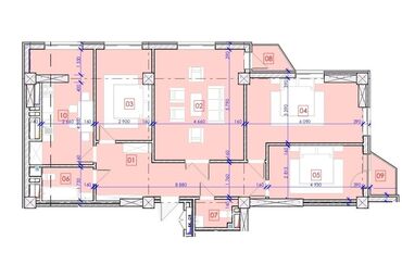 Продажа квартир: 4 комнаты, 127 м², Элитка, 13 этаж, ПСО (под самоотделку)