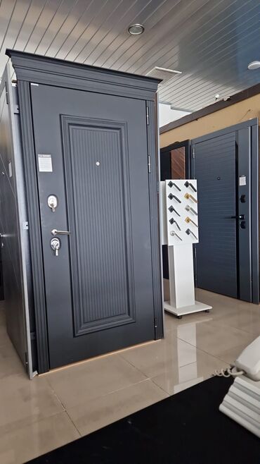 Giriş qapıları: Blok üçün Yeni Giriş qapısı 100x210 sm Çərçivə ilə, Zəmanətli, Ödənişli quraşdırma, Pulsuz çatdırılma — 16