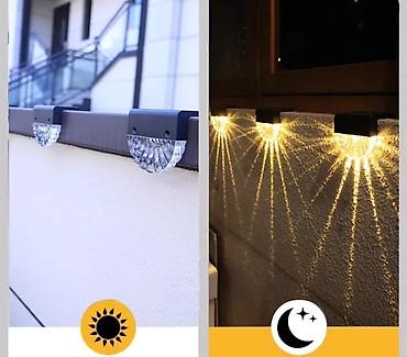 məhəccər şəkilləri: Günəş enerjili divar/hasar pillə işıqları. Günəş paneli lampa — 1