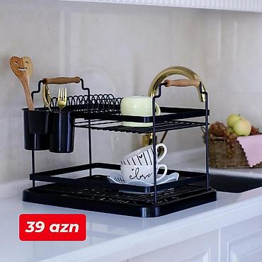 qurut: Mətbəx üçün ikiqat səviyyəli qab-qaşıq quruducu rəflər Model və — 10