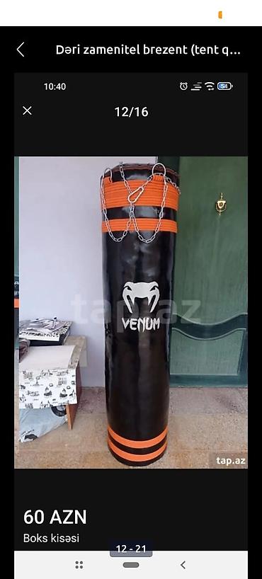bokus kisesi: Dəri,tent, süni dəri materiallarından boks 🥊 kisələri sifariş qəbul — 6