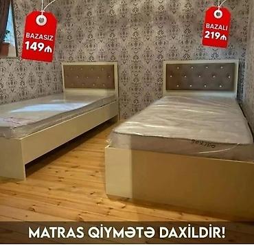 Çarpayılar: Yeni, Təknəfərlik çarpayı, Bazasız, Matras ilə, Siyirməsiz, Azərbaycan — 4