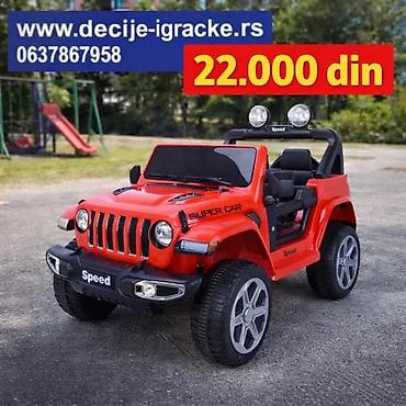 Dečiji električni automobili: Dečiji električni džip – crveni “Super Car” (Speed) - Električno — 1