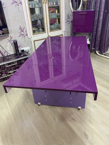 стол кровать трансформер: Стол, цвет - Фиолетовый, Б/у