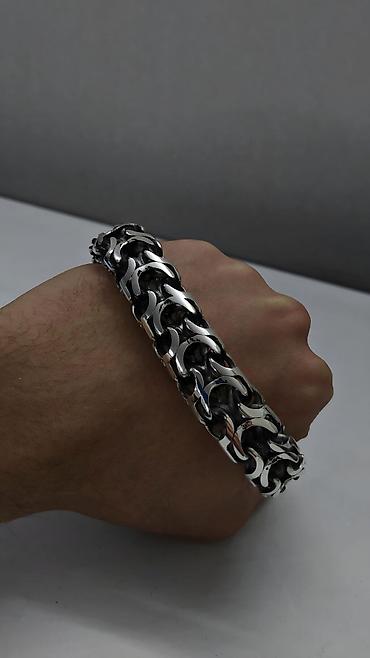 Серебряные браслеты: Браслет, Проба 960, Мужские, Новый — 4