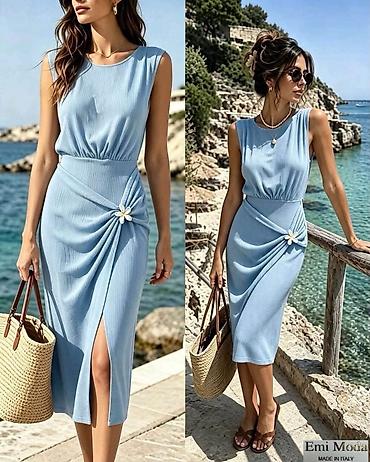 baletanke devojcice: Elegantna midi letnja haljina Emi Moda – Made in Italy - Kroj: bez — 3