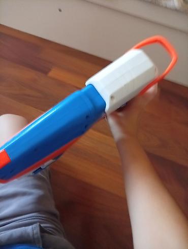 Nerf oyuncaq tapançası – 6 lüləli dart atıcı - Rənglər: mavi, ağ və