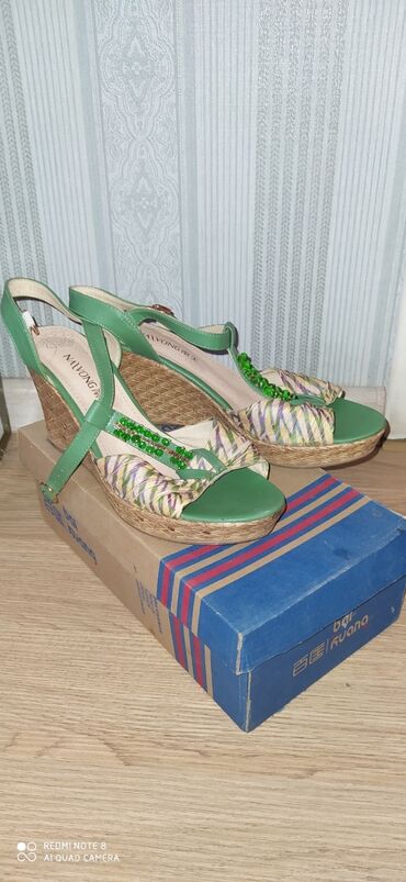 обувь на годик: Туфли 40, цвет - Зеленый