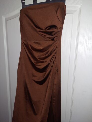 kratka haljina bez rukava: M (EU 38), color - Brown, Cocktail, Without sleeves