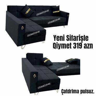Sifarişlə divanlar: Künc divan, Qonaq otağı üçün, Parça, Bazalı, Açılan, Kitab — 3