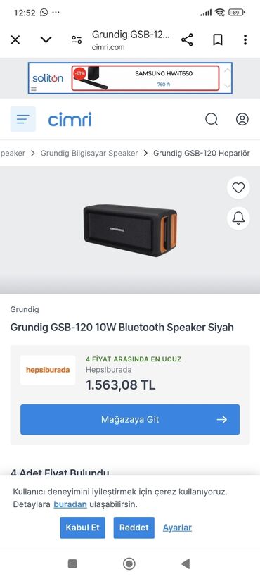 Səs gücləndiriciləri: Grundig GSB 120 orginal məhsuldur əldə son 2 ədəd qalıb 170 azna qədər