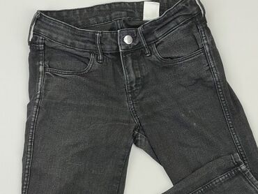 spódnice jeansowe czarne z guzikami: Jeansy, H&M, XS, stan - Dobry