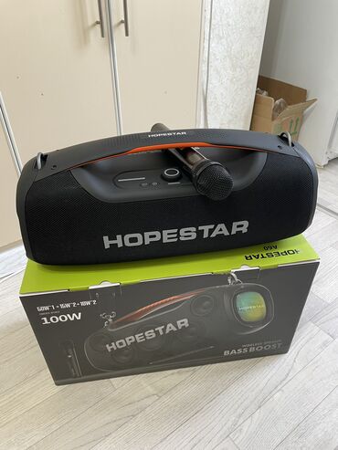 караоке колонка с микрофоном: Знаменитый HOPESTAR A60 Портативная бумбокс система с мощностью 100W