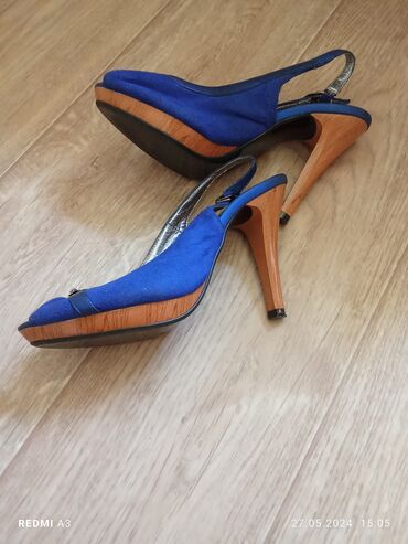 зимний обувь: Туфли 36, цвет - Синий