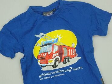 jeansy w dziury: T-shirt, 5-6 years, 110-116 cm, condition - Good