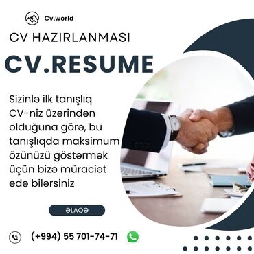 Reklam, çap: CV Hazırlanması Uğurlu iş Müsahibələri üçün CV Sifarişi . CV-nizə — 10