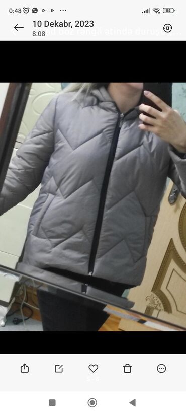 layka kurtka: Женская куртка M (EU 38), L (EU 40), XL (EU 42), цвет - Серый