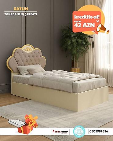 Çarpayılar: Yeni, Təknəfərlik çarpayı, Bazasız, Matras ilə, Siyirməsiz, Azərbaycan — 4