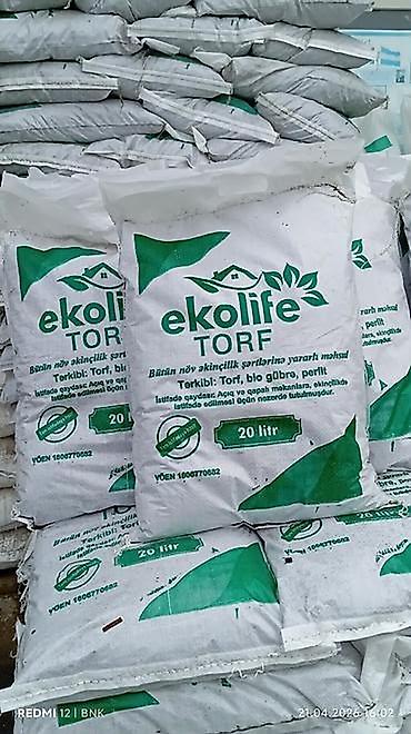 ezvay bitkisi: Ekolife TORF – bitkilər üçün hazır torpaq qarışığı - Həcm: 20 litr — 2