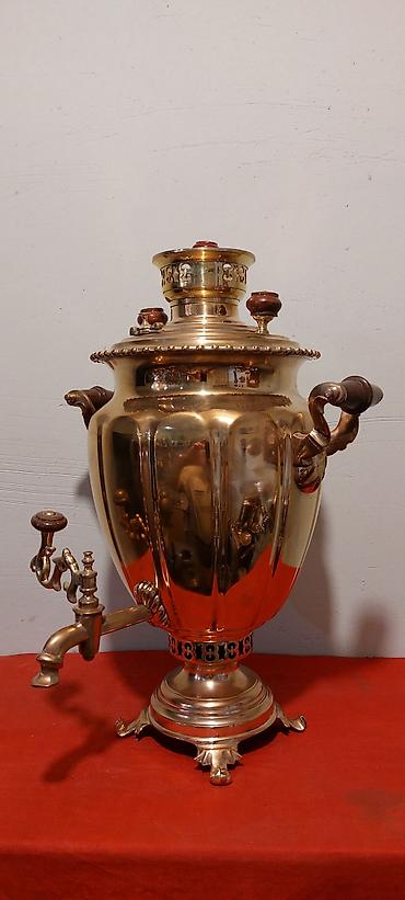 tula samovar: 2022-ci ilin Tula istehsali samavar 8-litrlikdir, materiali; mis ve — 9