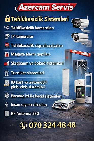 Digər xidmətlər: Təhlükəsizlik sistemləri | Keçid sistemləri, Metal detektor, Müşahidə kameraları | Quraşdırılma, Zəmanət — 2